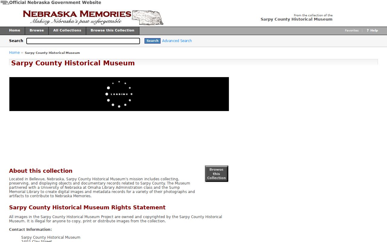 Bellevue city directory context in the Nebraska Memories Sarpy Historical Museum collection